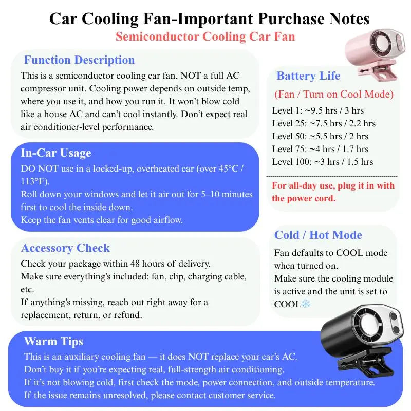 🌟Summer Child Car Clip Fan